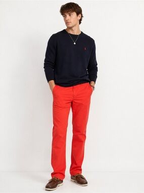 Ralph Lauren Rugby Bright Red Chino Pants Men’s Size 32x32 Preppy Y2K Cotton